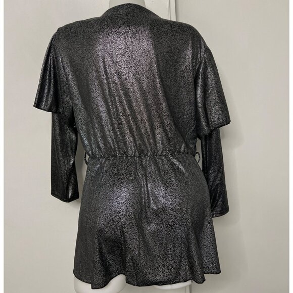 Morph 70s Disco Costume Black Gold Top and Bell Bottom Pants Set Size XL - Picture 4 of 10